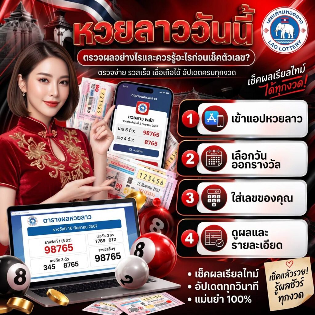 หวยลาววันนี้ ตรวจผลอย่างไรและควรรู้อะไรก่อนเช็กตัวเลข?