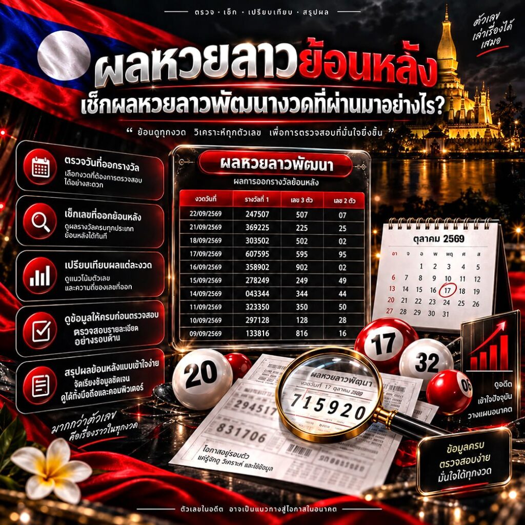 ผลหวยลาวย้อนหลัง เช็กผลหวยลาวพัฒนางวดที่ผ่านมาอย่างไร?